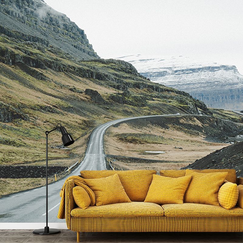 Highway Resistant Mural Wallpaper Environment Friendly Sleeping Room Wall Mural