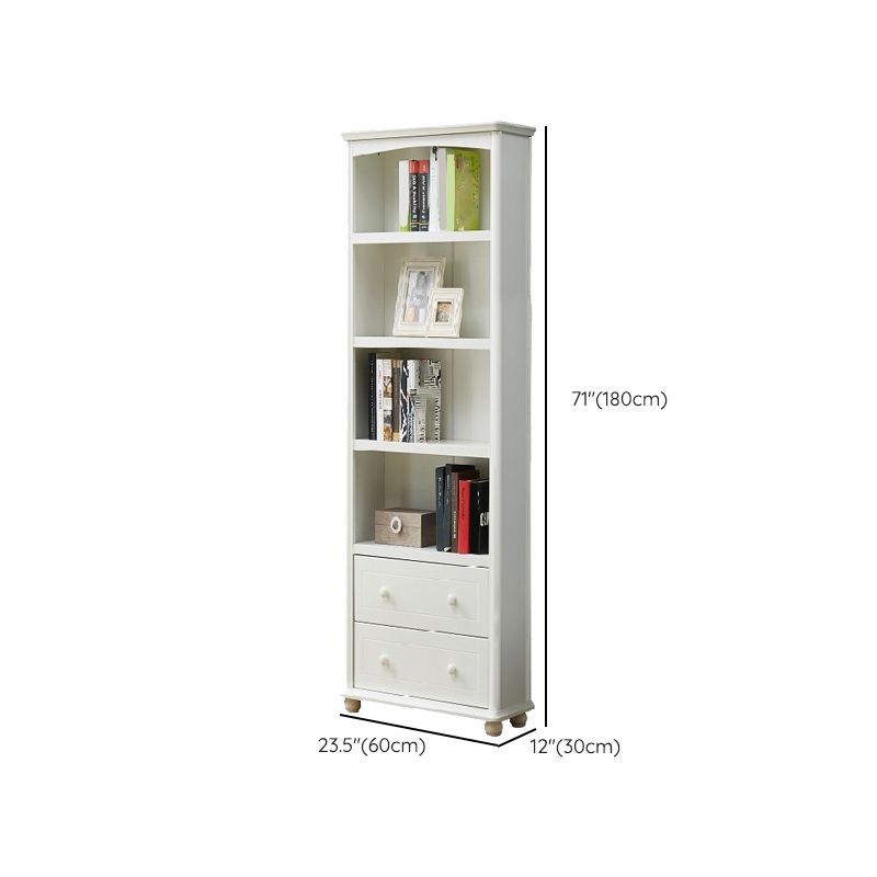 Closed Back Standard Bookshelf Engineered Wood Modern Bookcase