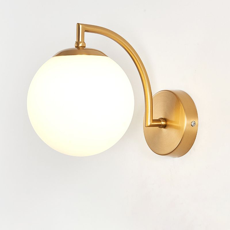 Modern Wall Lamp Glass Shade Wall Vanity Lights for Powder Room Washroom