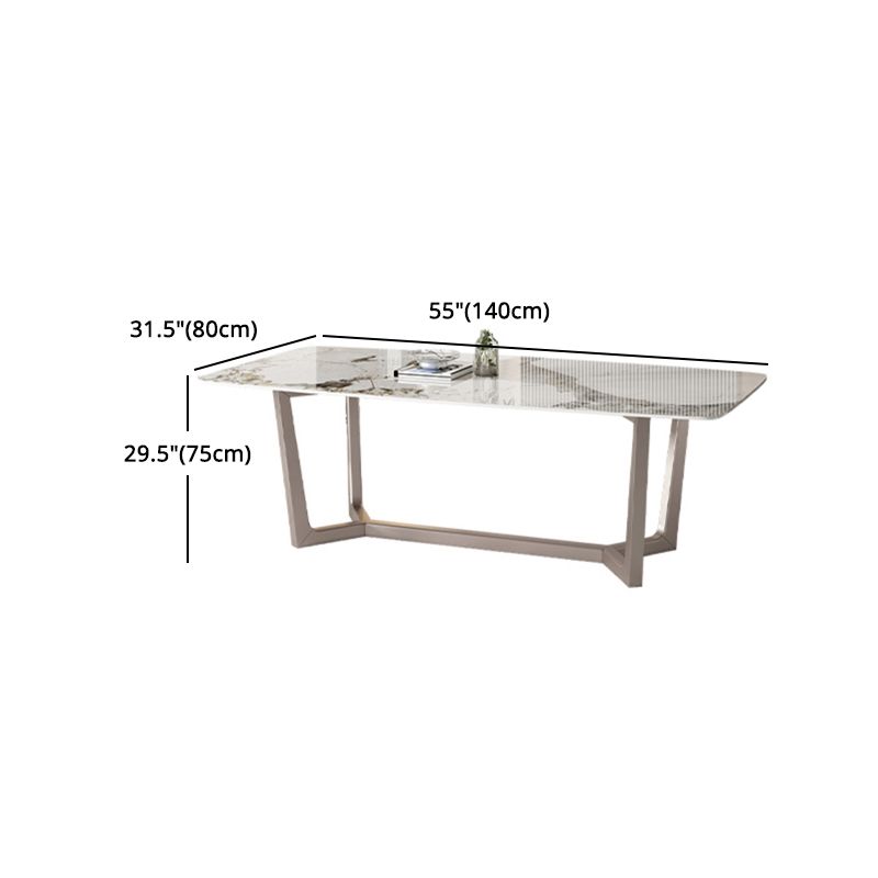 Luxury Sintered Stone Top Dining Set Rectangle 1/4/5/7 Pieces Dining Table Set