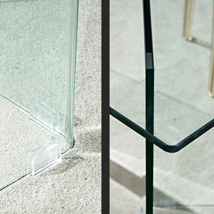 Modern Tempered Glass Dining Table Glass Base for Dining Room