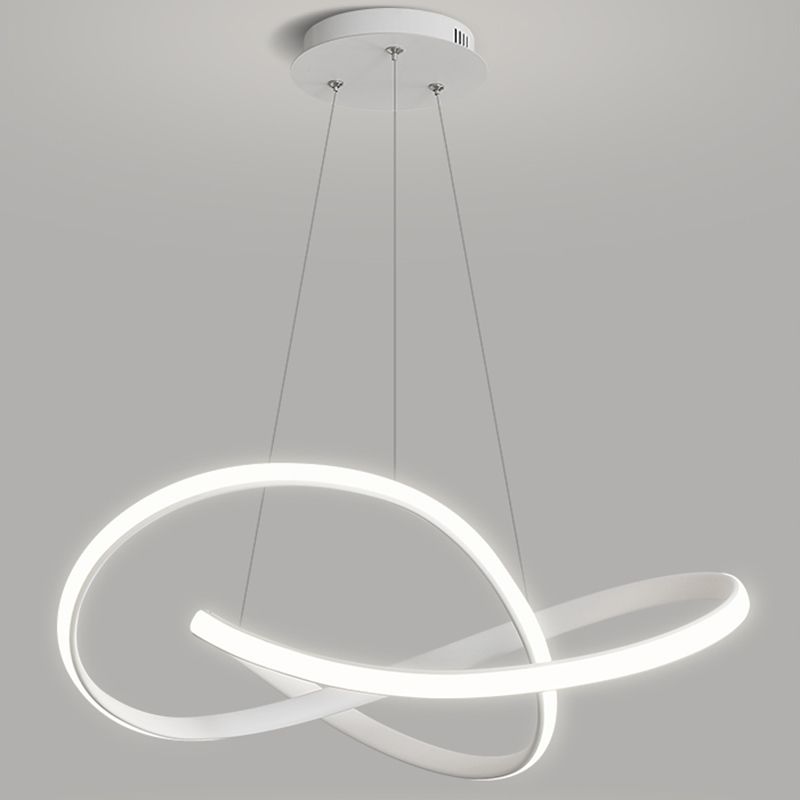 Contemporary Curved Chandelier Lights Metal 1 Light Chandelier Pendant Light