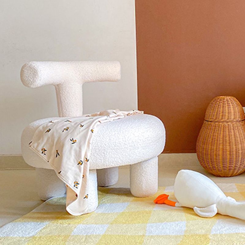 Wool Blend Armless Chair Armless Parsons Chair with Basic Four Leg for Bedroom