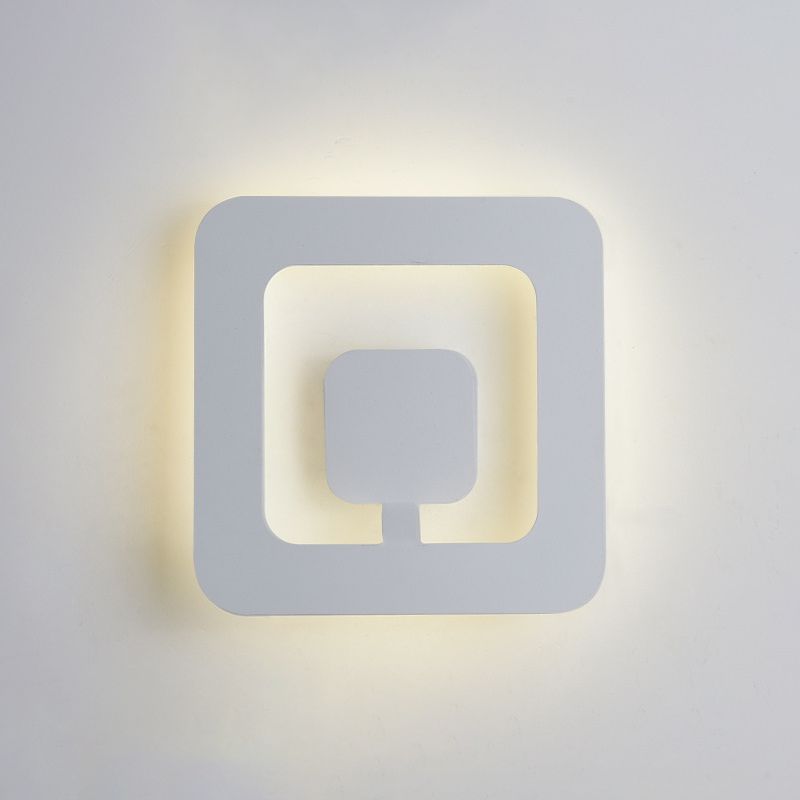 1 Light Geometric Wall Mounted Lamps Modern Style Metal Wall Sconces