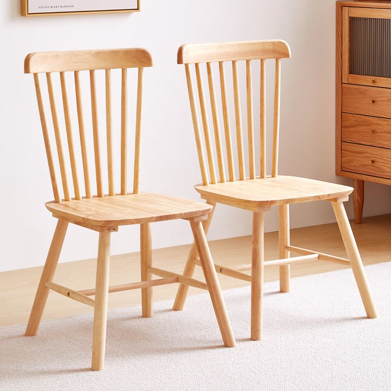 Juego de mesa de madera de 5/7 con mesa rectángulo juego de comedor moderno con sillas Winsor para restaurante