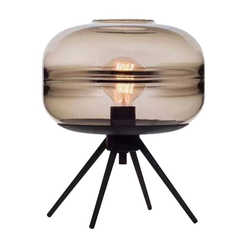 Shaded Task Lighting Contemporary Cognac Glass 1 Bulb Living Room Small Desk Lamp