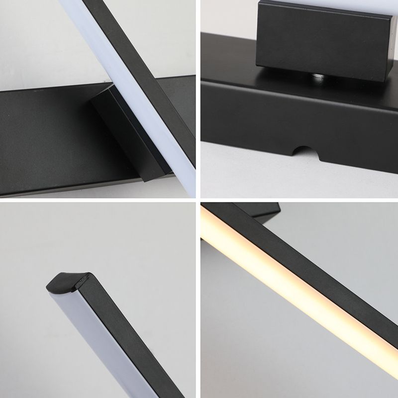 Lámpara de pared de minimalismo contemporáneo 330 ° Luz de línea LED de aluminio rotativo para dormitorio