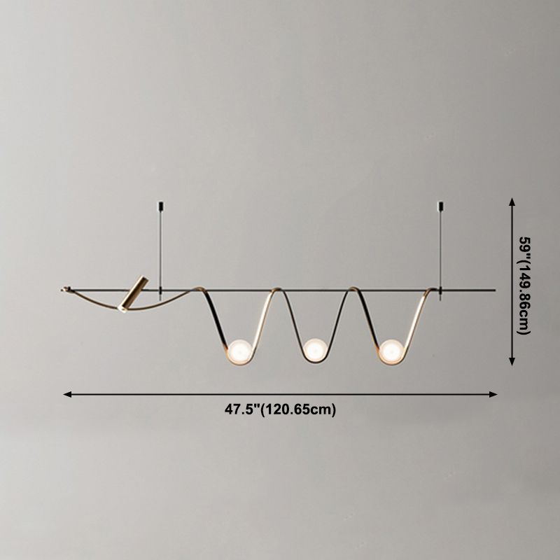 Luci moderne del cilindro del cilindro in globo del lampadario 4 illuminazione in metallo