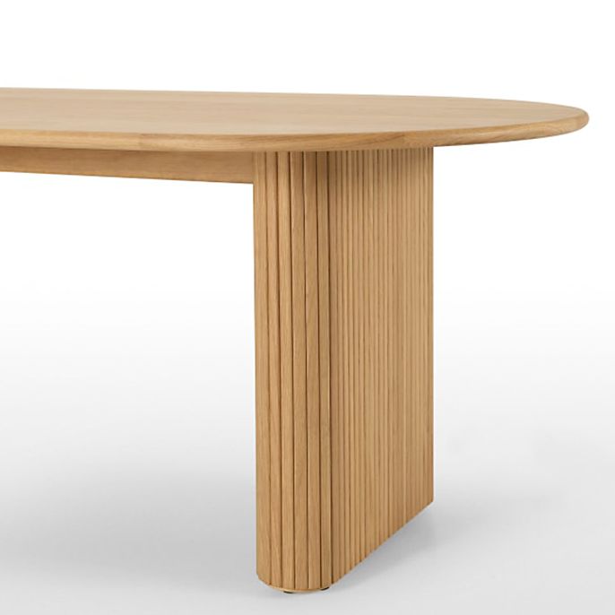Table à manger ovale en bois massif, Table à Double guéridon simple pour salle à manger