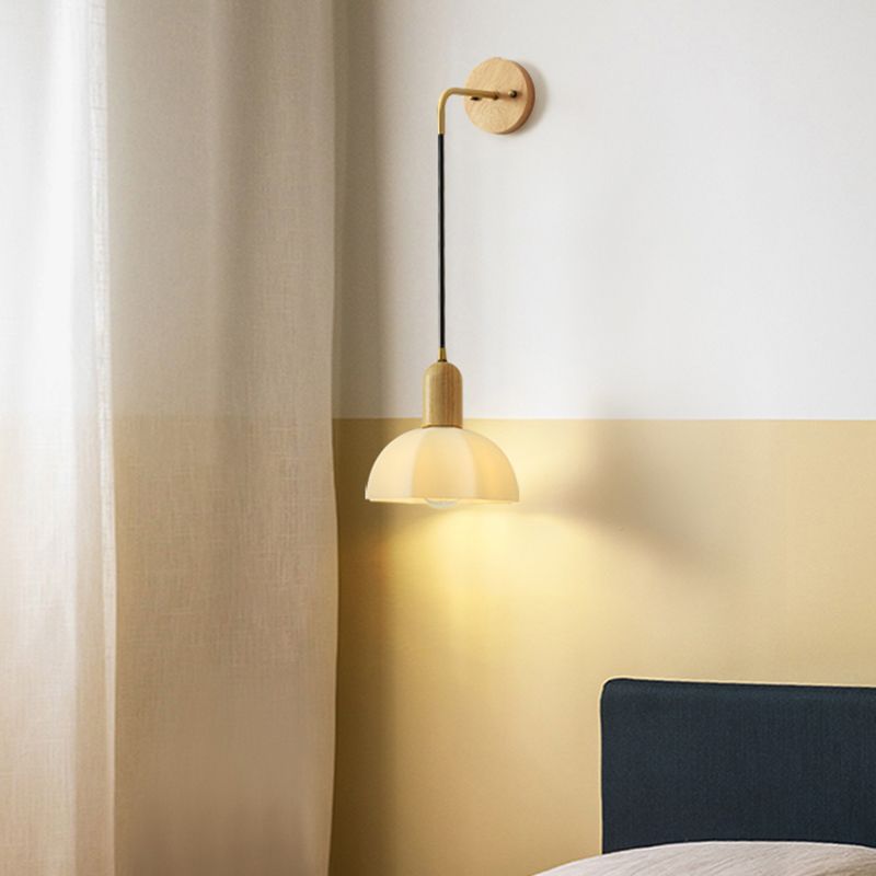 Modern Wooden Wall Light Sconce Simple Wall Light Fixture for Bedroom