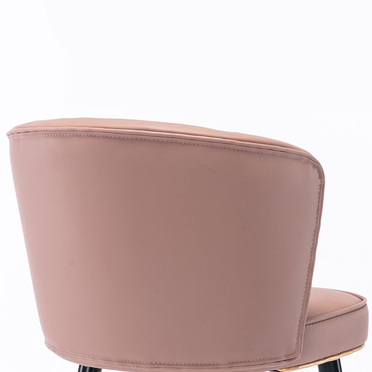 Moderno sgabello da barre di cassa con sgabelli da banco di schiena senza braccio con cuscino in pelle