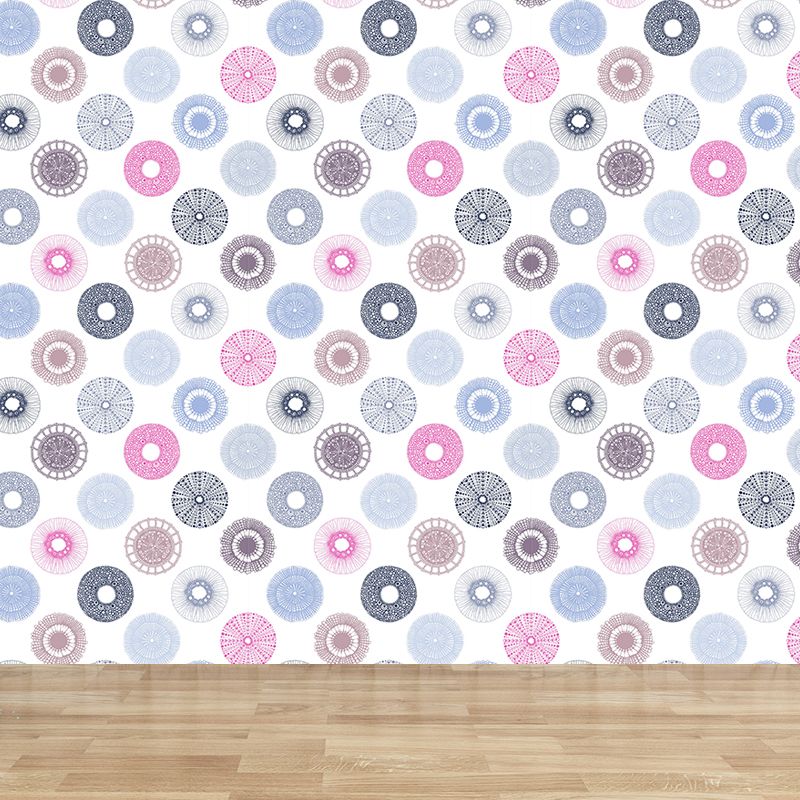 Big Dandelions Wallpaper Mural Modern Novelty Flower Print Wall Covering in Pastel Color