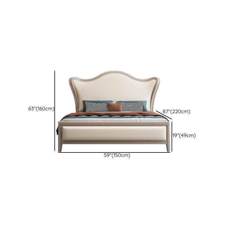 Victorian Standard Bed Foam Pine Wood Bed Frame With Custom Gold Legs