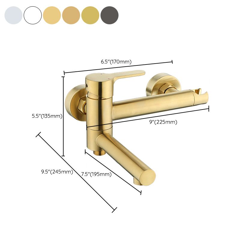Wall Mounted Bathroom Faucet Contemporary Style Swivel Bathroom Faucet