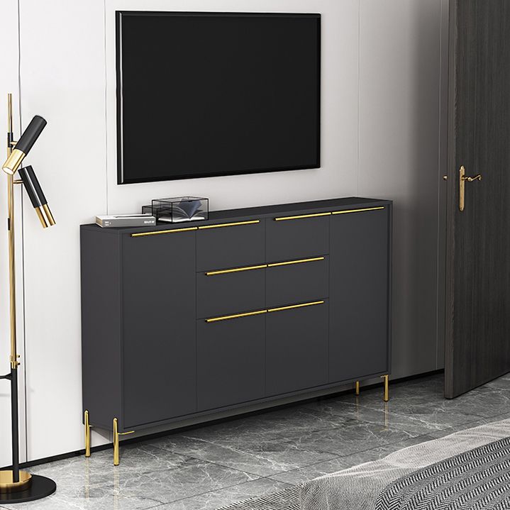 Luxury Enclosed Storage TV Stand Wooden Rectangle TV Cabinet
