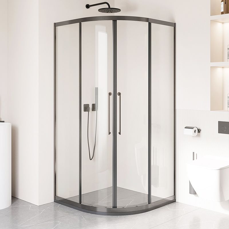 Round Shower Enclosure Double Sliding Door Tempered Glass Shower Room