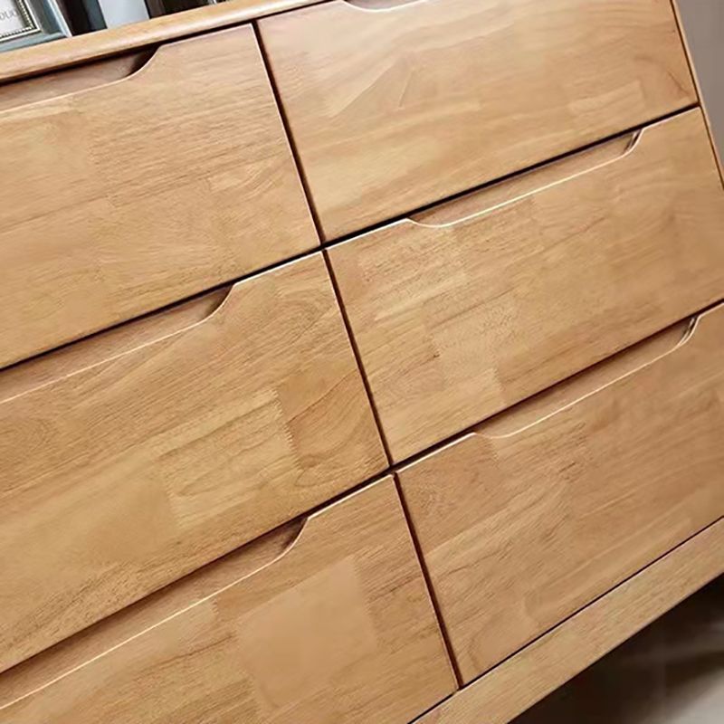 Wood 5/6/7 - Drawer Accent Chest Brown/Natural Rubberwood Chest