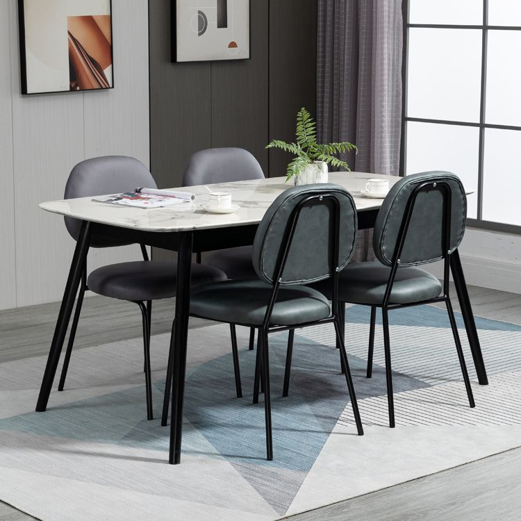 Contemporary Dining Room Upholstered Armless Open Back Dining Chair