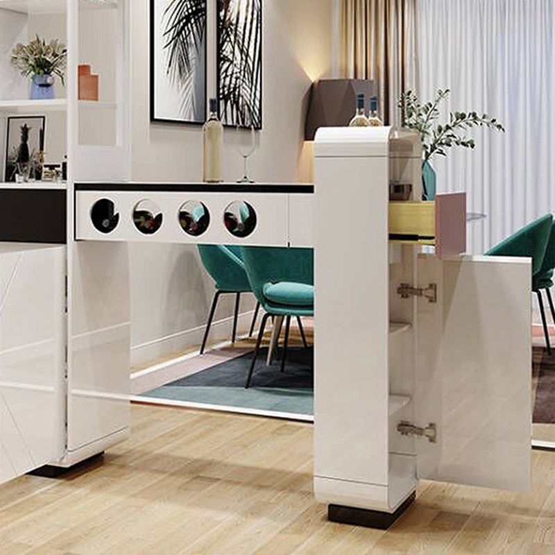 Contemporary Style 1/2 Pieces Wood Rectangular Bar Table Set for Dining Room