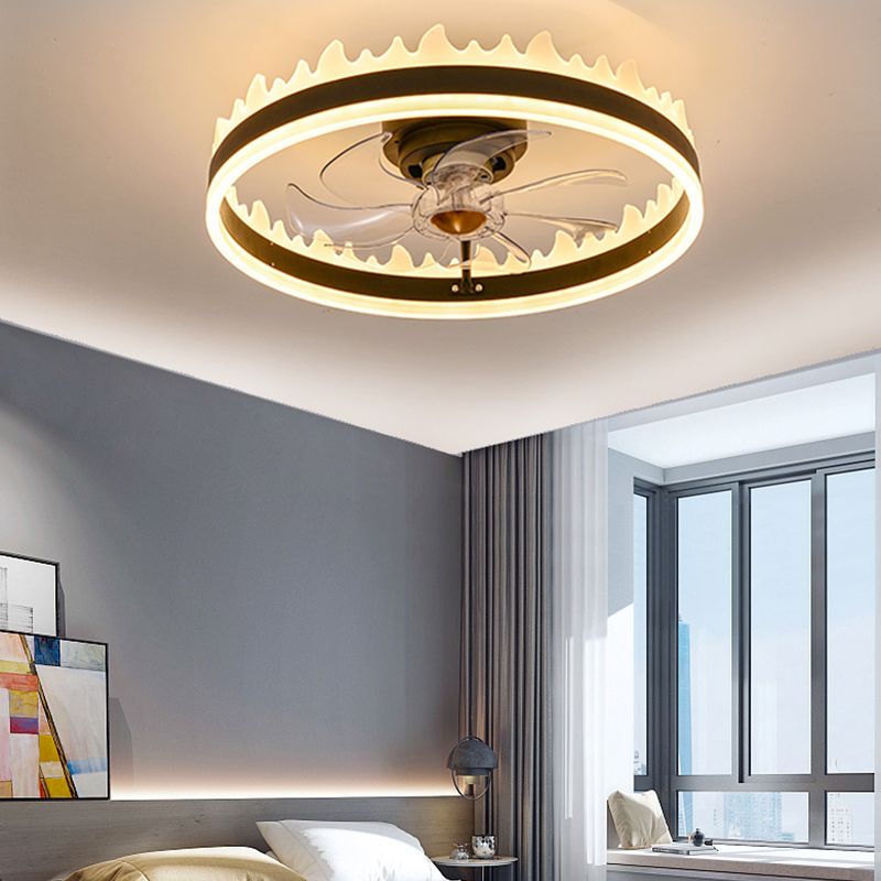 Makkaronkronenförmige Lüfterbeleuchtung Acrylschlafzimmer LED Semi Flush Light