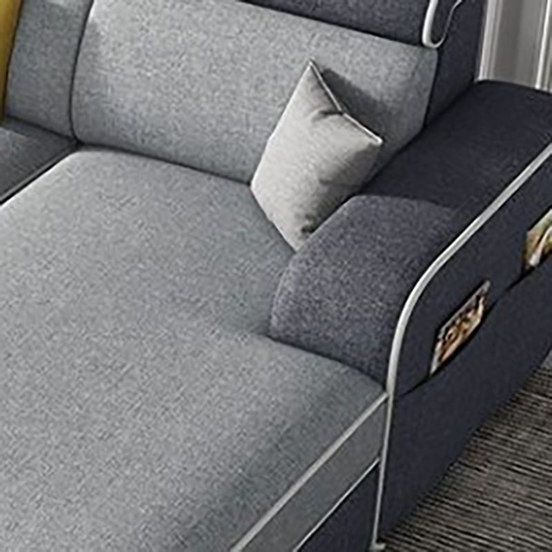 Contemporary High Back Sectionals 29.53" Square Arm Sofa with Storage