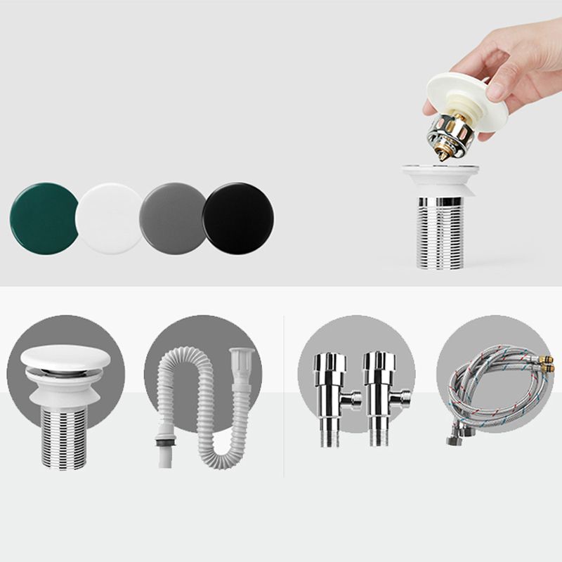Modern Bathroom Sink Porcelain Oval with Pop-Up Drain and Faucet Vessel Lavatory Sink