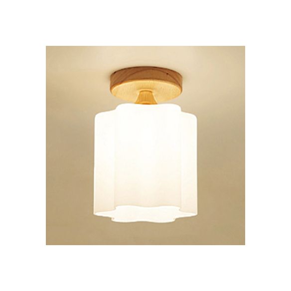 Stile moderno Light Affiolo bianco con soffitto a filo una lampada a soffitto in vetro opale per bagno