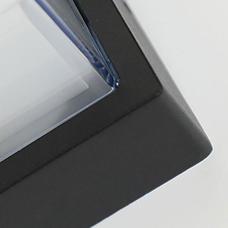 Modern Metal Wall Sconce Square Shape Wall Light with Plastic Shade for Living Room