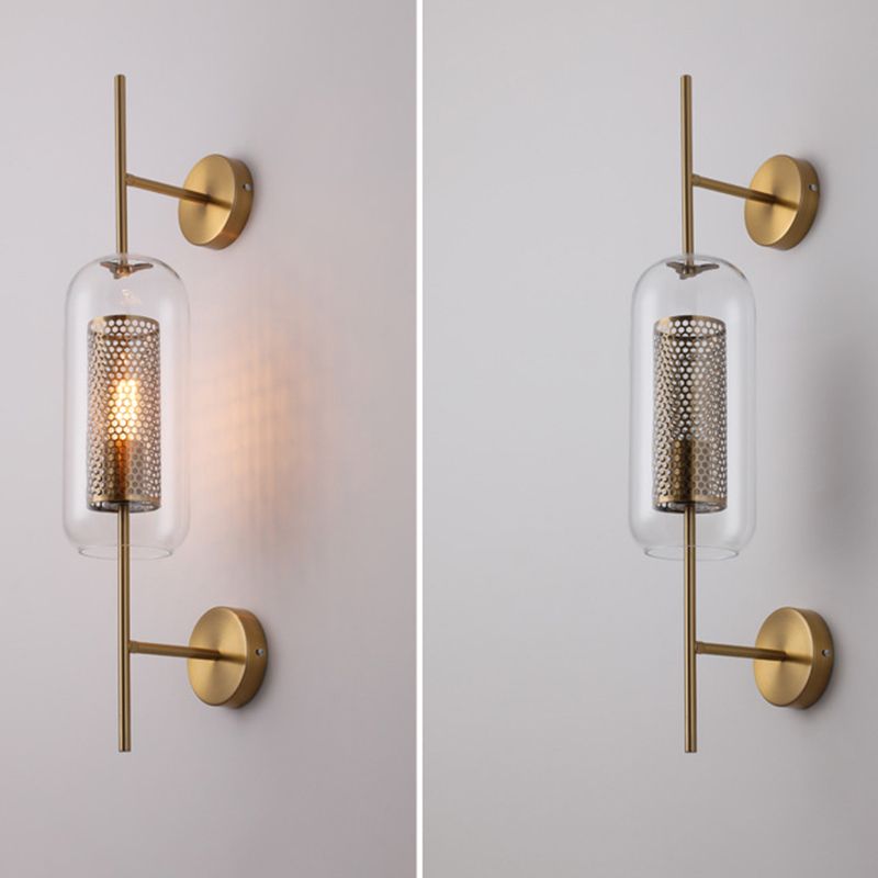 Vintage industrielle geometrische Wandmontage mit Beleuchtungsglaswandhalterung für Wohnzimmer