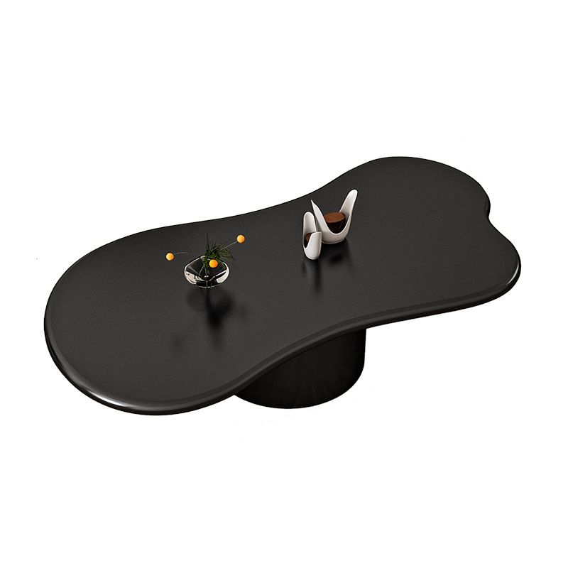 Scandinavian Free Form Coffee Table with Pedestal Base in Solid Wood