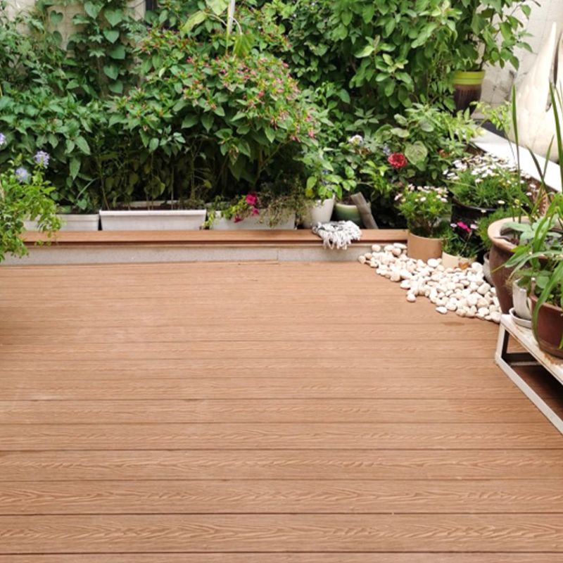 Embossed Composite Pattern Patio Flooring Tiles Nailed Deck Tile Kit Outdoor Patio