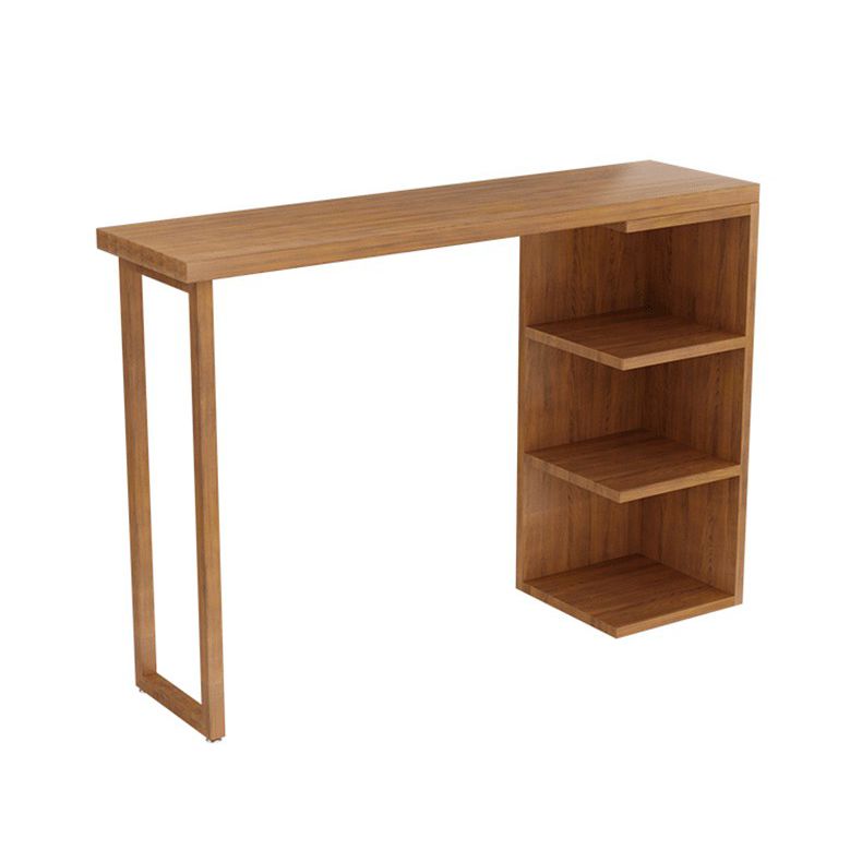 Industrial 1/2/3 Pieces Solid Wood Bar Table Set Fixed Counter Set for Home Use