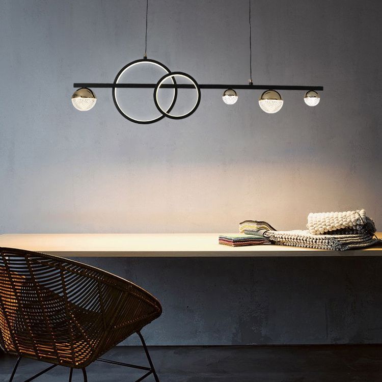 Multiple-Light Globe Island Lighting Modern Metal Island Pendant Lights