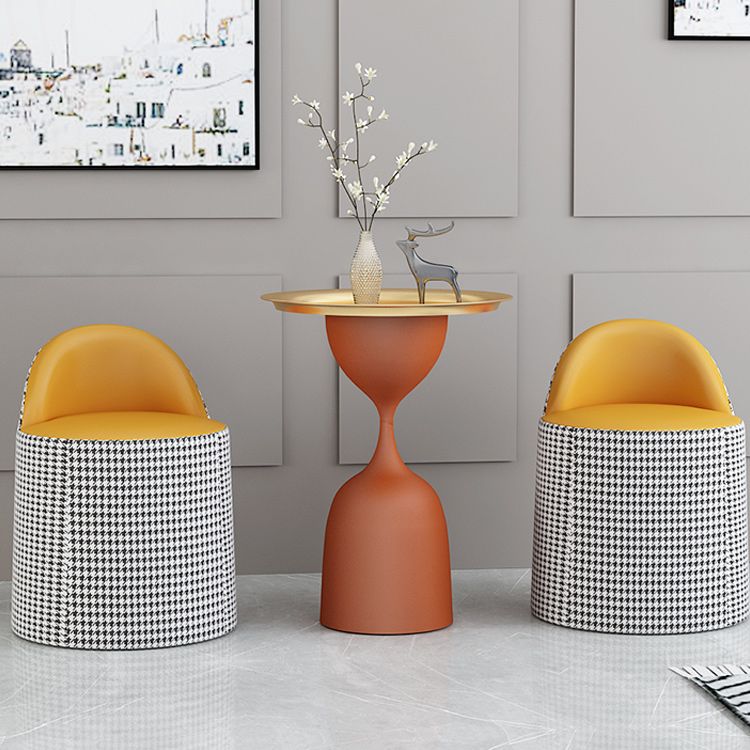 Mid-Century Modern Iron Coffee Cocktail Table Pedestal Cocktail Table