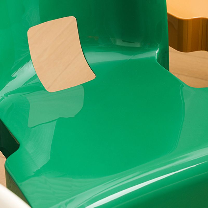 Modern Plastic Side Chair Open Back Armless Chair for Dining Room