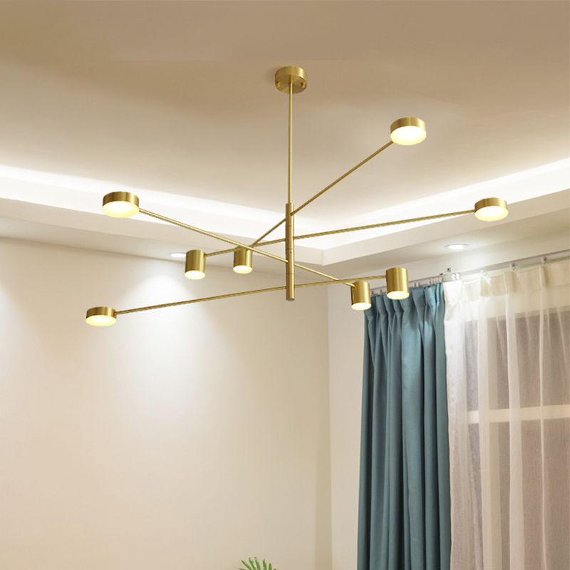 Modern Gold Multi Tier Chandelier Light Fixtures Restaurant Hanging Chandelier