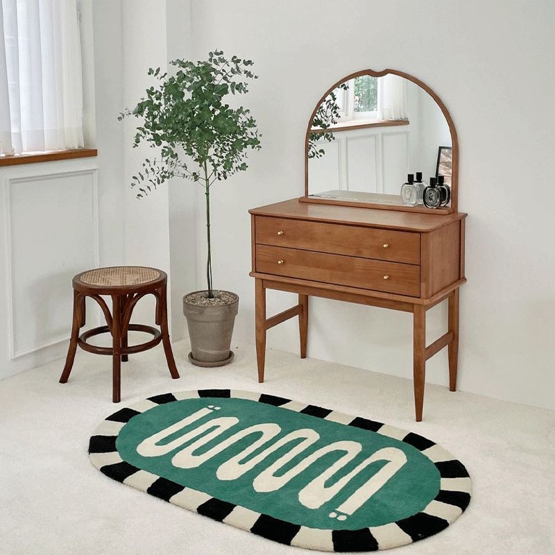 Modern Drawing Room Area Rug Flower Pattern Polyester Area Carpet Stain Resistant Rug