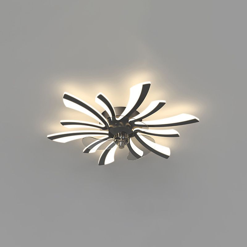 Modern Style Ceiling Fan Lighting Metal 6 Light Ceiling Fan Lamp for Living Room