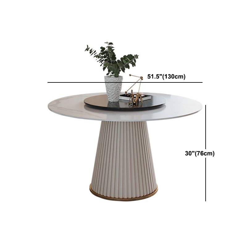 Glam Stone Dining Furniture 1/2/3/5/7 Pieces Turntable Dining Set for Home