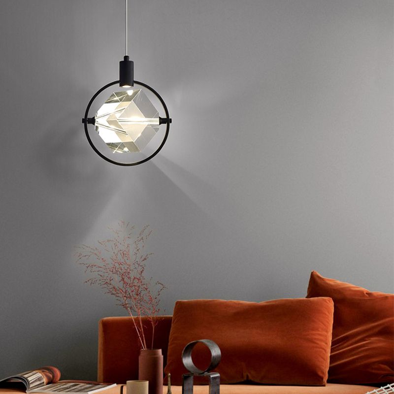 Crystal Hanging Light Modern Style Pendent Lighting Fixture for Sitting Room