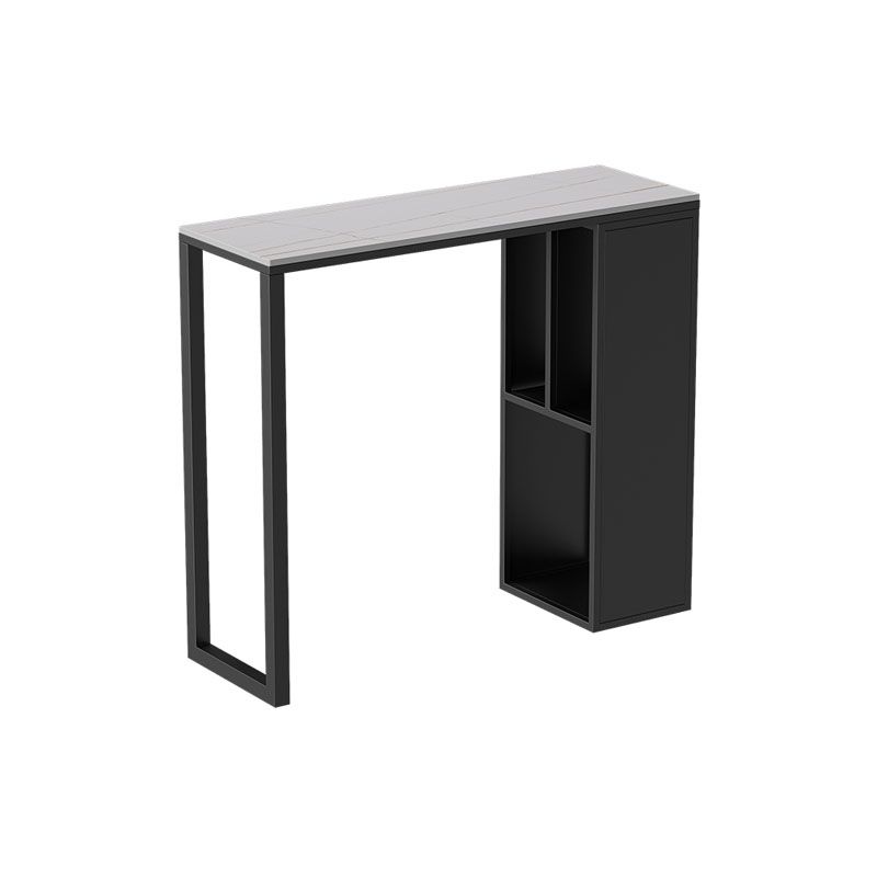 Industrial Style Bar Table Set 1/2/3 Pieces Stone Rectangle Fixed Bistro Set