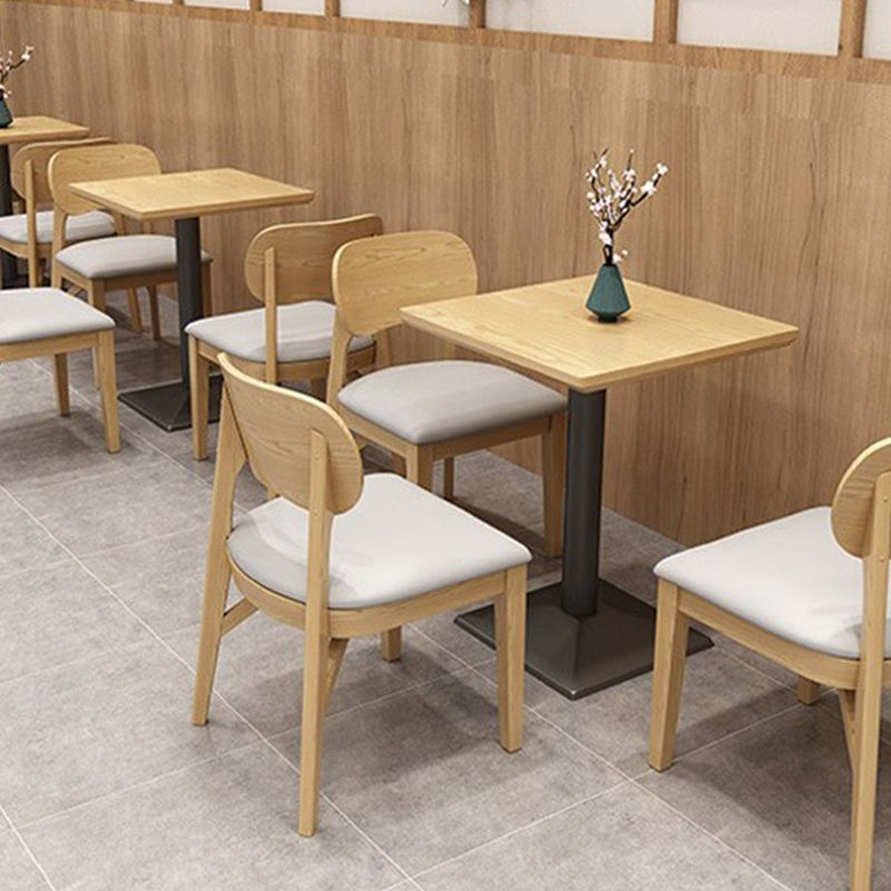 Wood Kitchen Dining Side Chair Upholstered Armless Dining Chairs