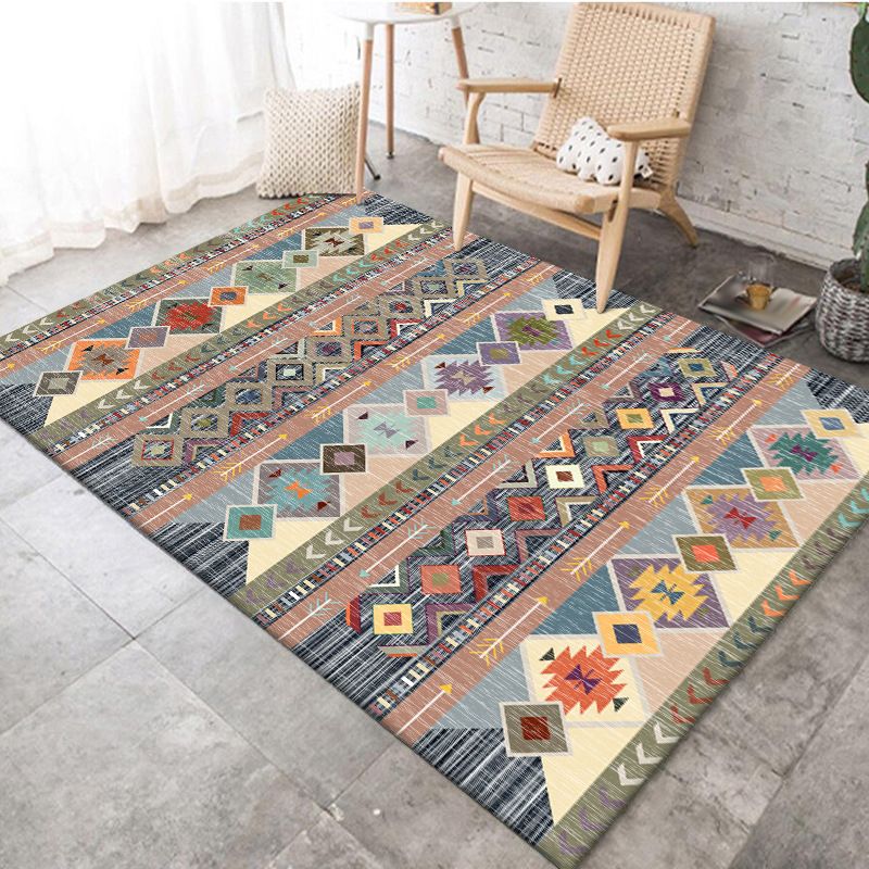 Americana Southwestern Raping Colorful Tribal Diamond Arrow Match tapis Polyester Anti-Slip Carpet for Home Decoration