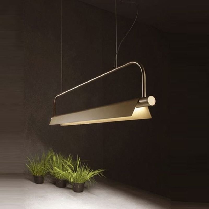 Single Modernism Golden Ceiling Light Metal Kitchen Island Lighting for Foyer