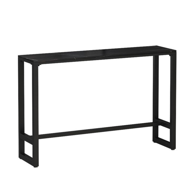 Modern Bar-height Table Faux Marble Top Bistro Pub Table with Metal Base