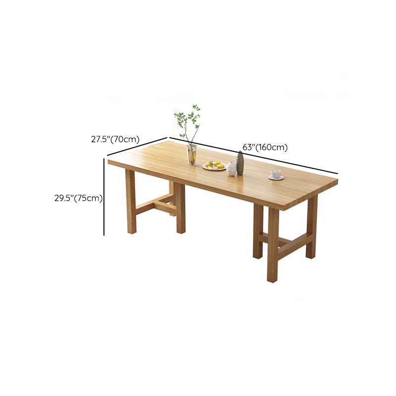 Industrial 1/2/7 Pieces Furniture Solid Wood Rectangle Dining Set in Natural