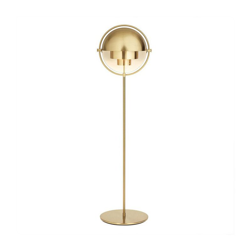 Gewölbter Boden stehende Licht Mitte des Jahrhunderts Metallic Ein helles schwarz/goldenes Finish Verstellbares Stehlampe metallisch