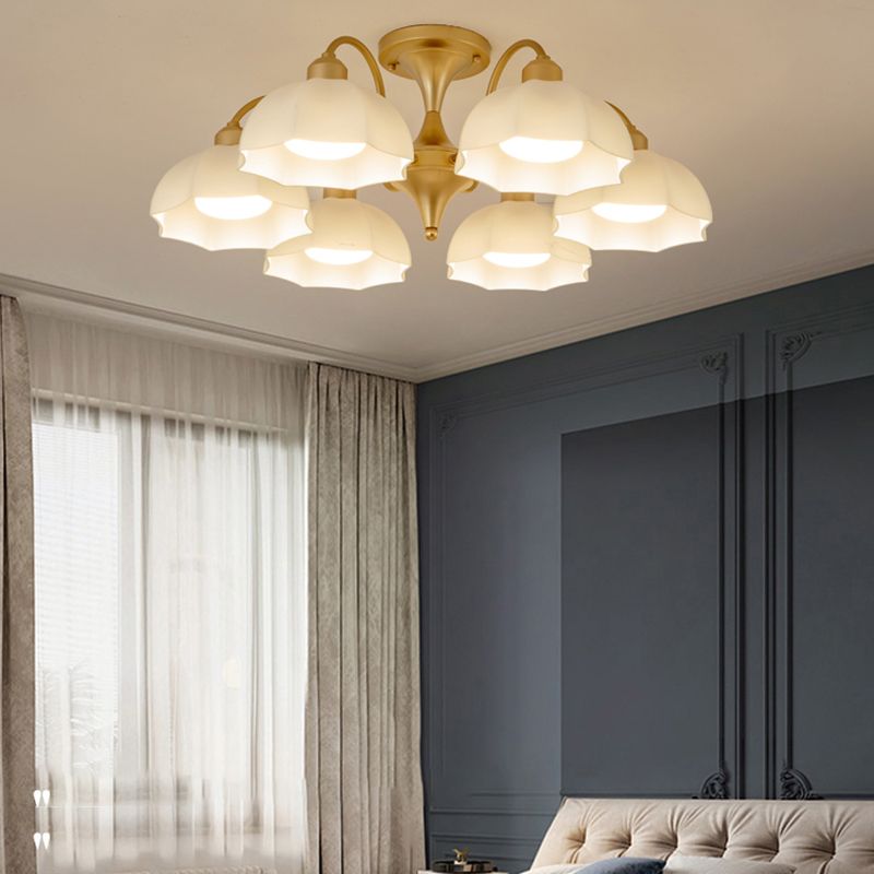 Modern Simple Iron Ceiling Light Dome Shape Ceiling Lamp for Bedroom