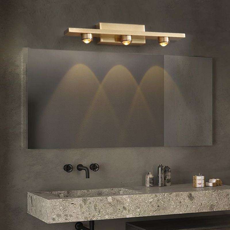 Metal Modern Wall Sconce Geometric Shape Vanity Lamp with Acrylic Shade for Bathroom