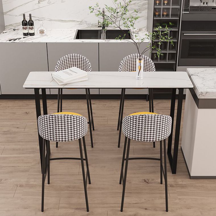 Modern Rectangle Sintered Stone Table Dining Bar Counter Table for Kitchen